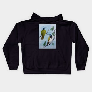 Australian Blue-Faced Honey Eaters Kids Hoodie